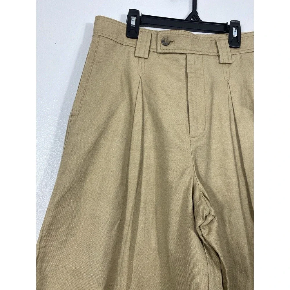 Banana Republic Explorer Culottes Pant Womens 6 Long Cargo Wide Leg Cotton Linen